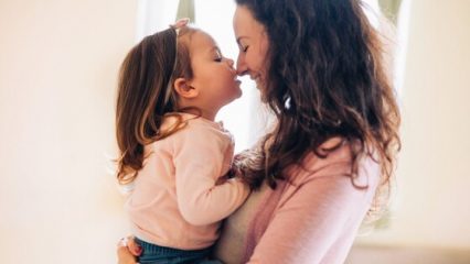 A mother and her young daughter