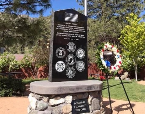 Memorial to veterans