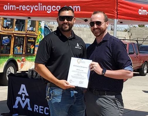 Ribbon cutting ceremony at AIM Recycling