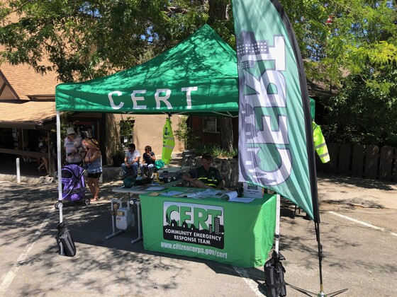 A CERT sign-in booth