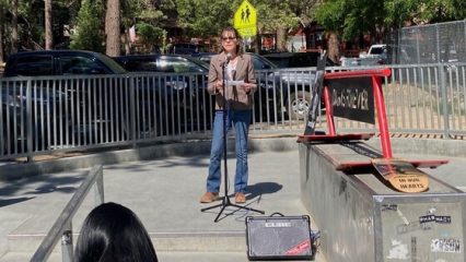 Presentation ceremony at Dillon Adams Skate Park