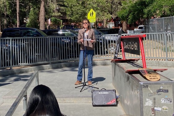 Presentation ceremony at Dillon Adams Skate Park