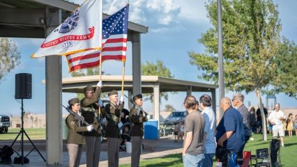 People attend events at Helendale Night Out