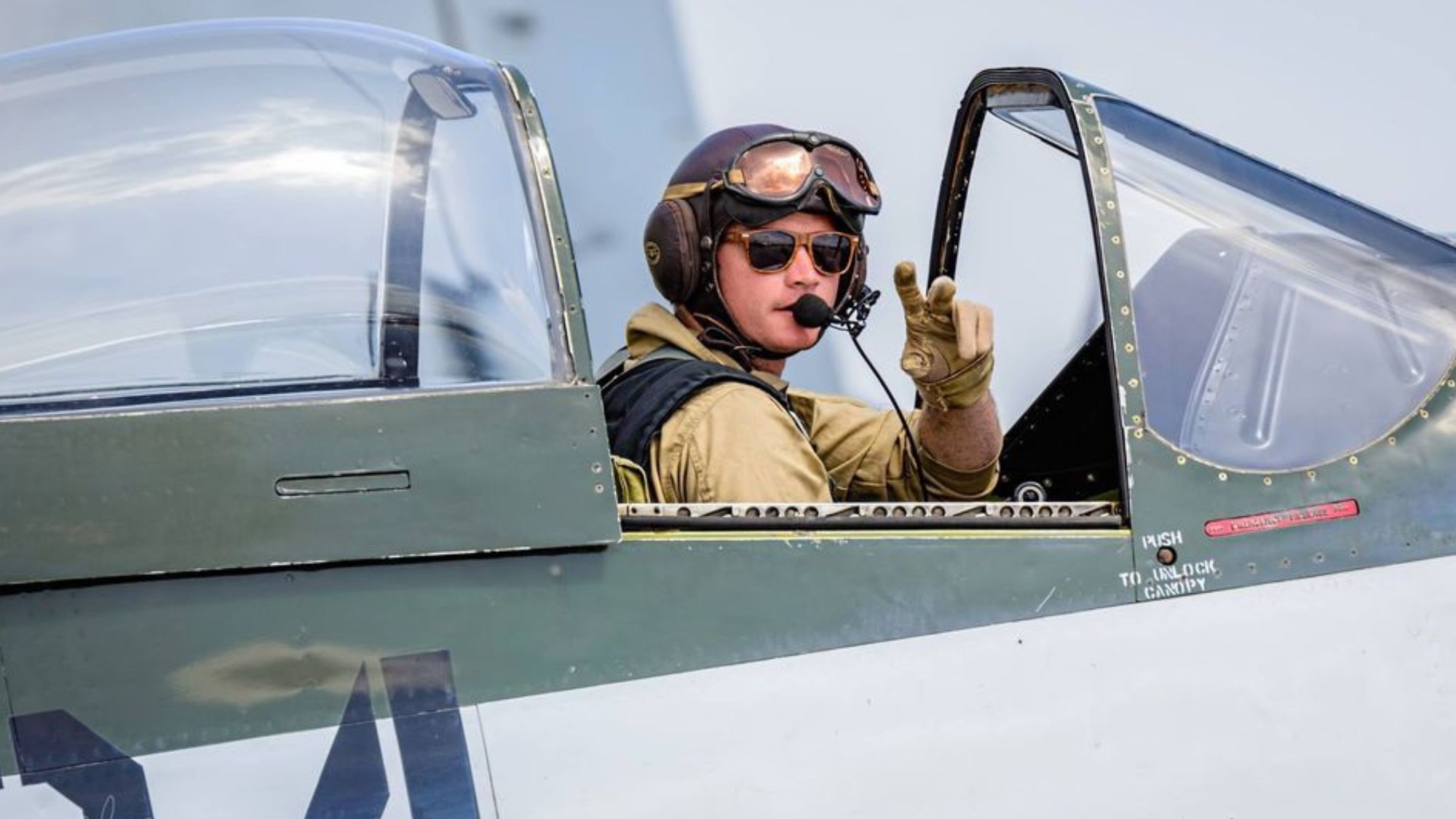 Photo of pilot at Apple Valley Airshow