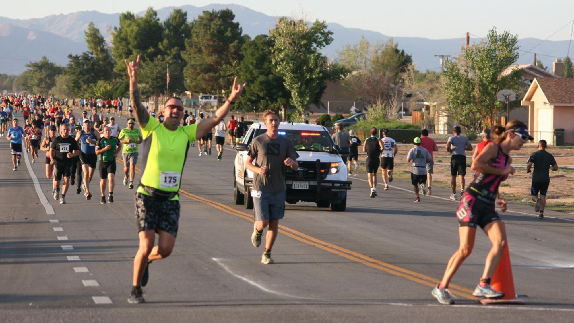 Runners at the Apple Valley Reverse Triathlon
