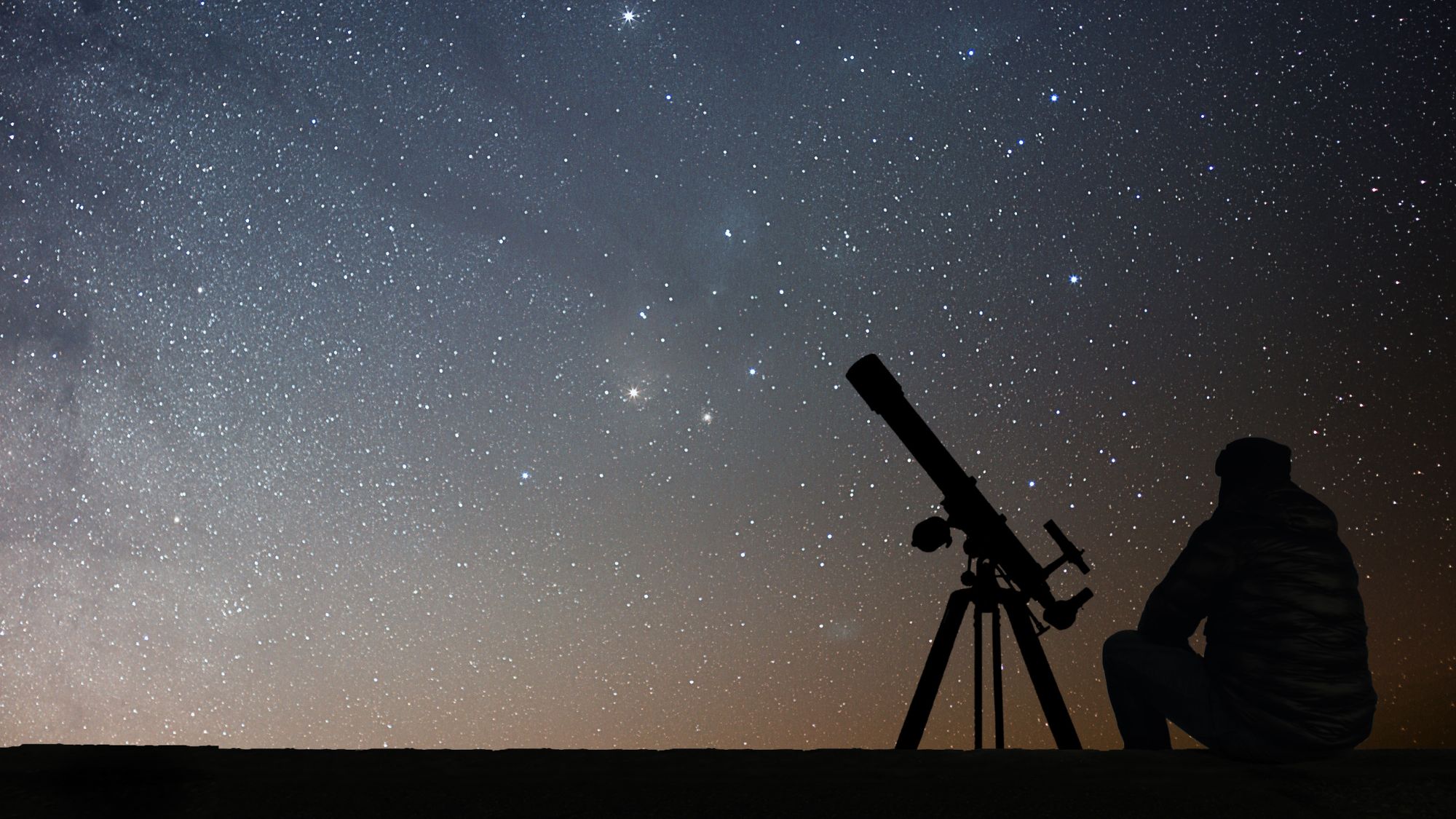 Telescope Pointing at Night Sky