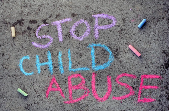 "stop child abuse" in chalk