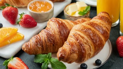 croissants and berries