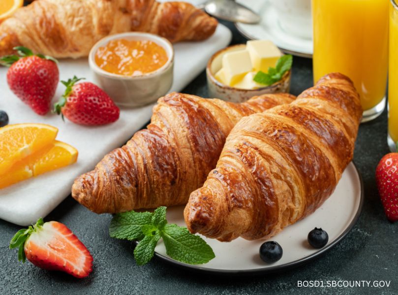 croissants and berries