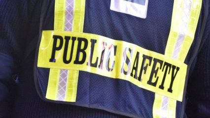 jacket that reads Public Safety