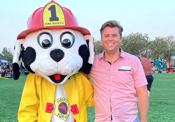 CJ with Spark the Dog