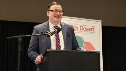 Dakota Higgins at podium