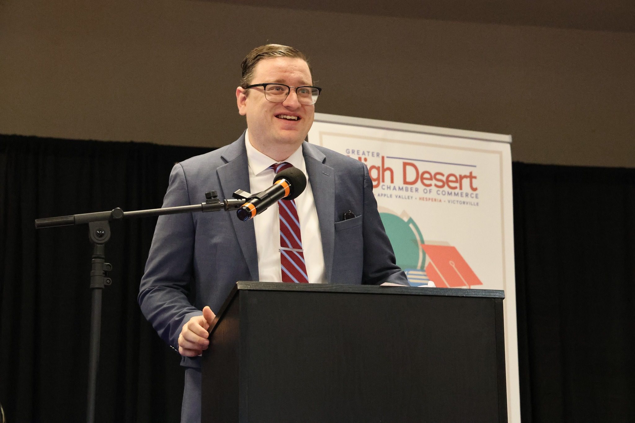 Dakota Higgins at podium