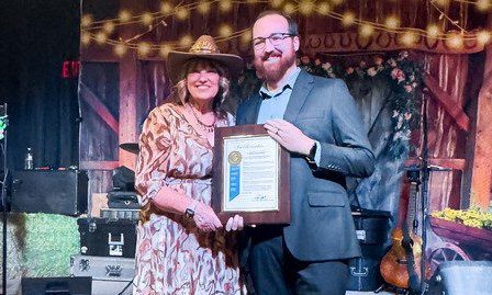 Our Constituent Services Director Samuel Shoup was honored to present Dr. Cox with a resolution.