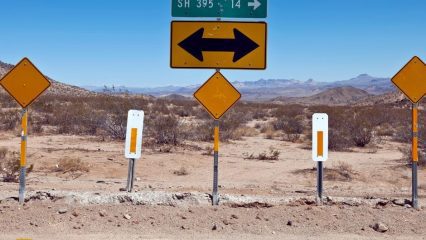Trona Road sign