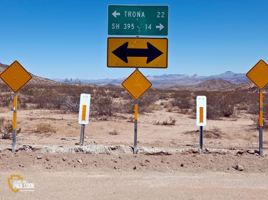 Trona Road sign