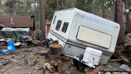 Photo of damage from wrightwood floods
