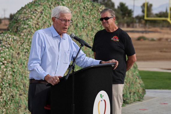 Col Cook speaks at Capt. McConnell Veterans Memorial and Park opening.