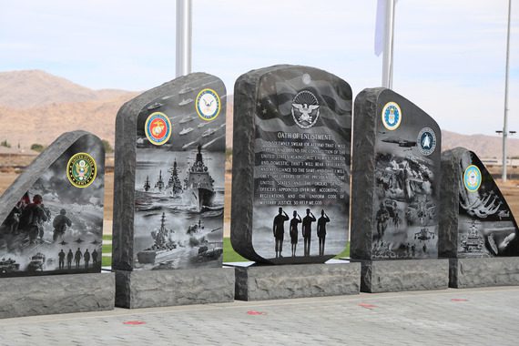 The veterans memorial at Capt. McConnell Veterans Memorial and Park opening.
